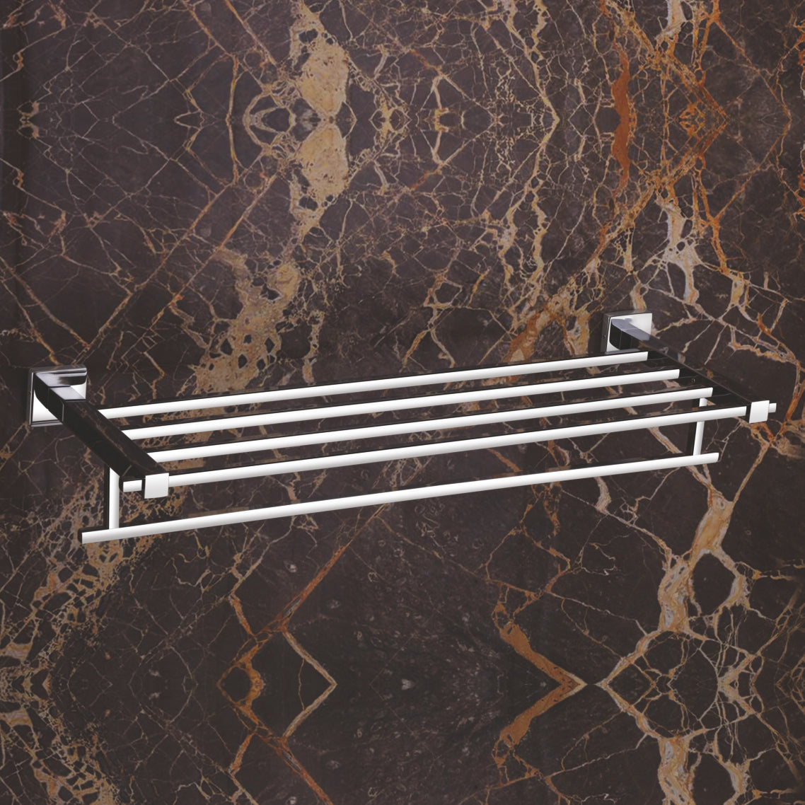 Qeyra Olive 304 Grade Stainless Steel Towel Rack for Bathroom /towel Stand/Towel Hanger/ Wall Mount / Bathroom Accessories (24-Inch) – (Chrome Plating)