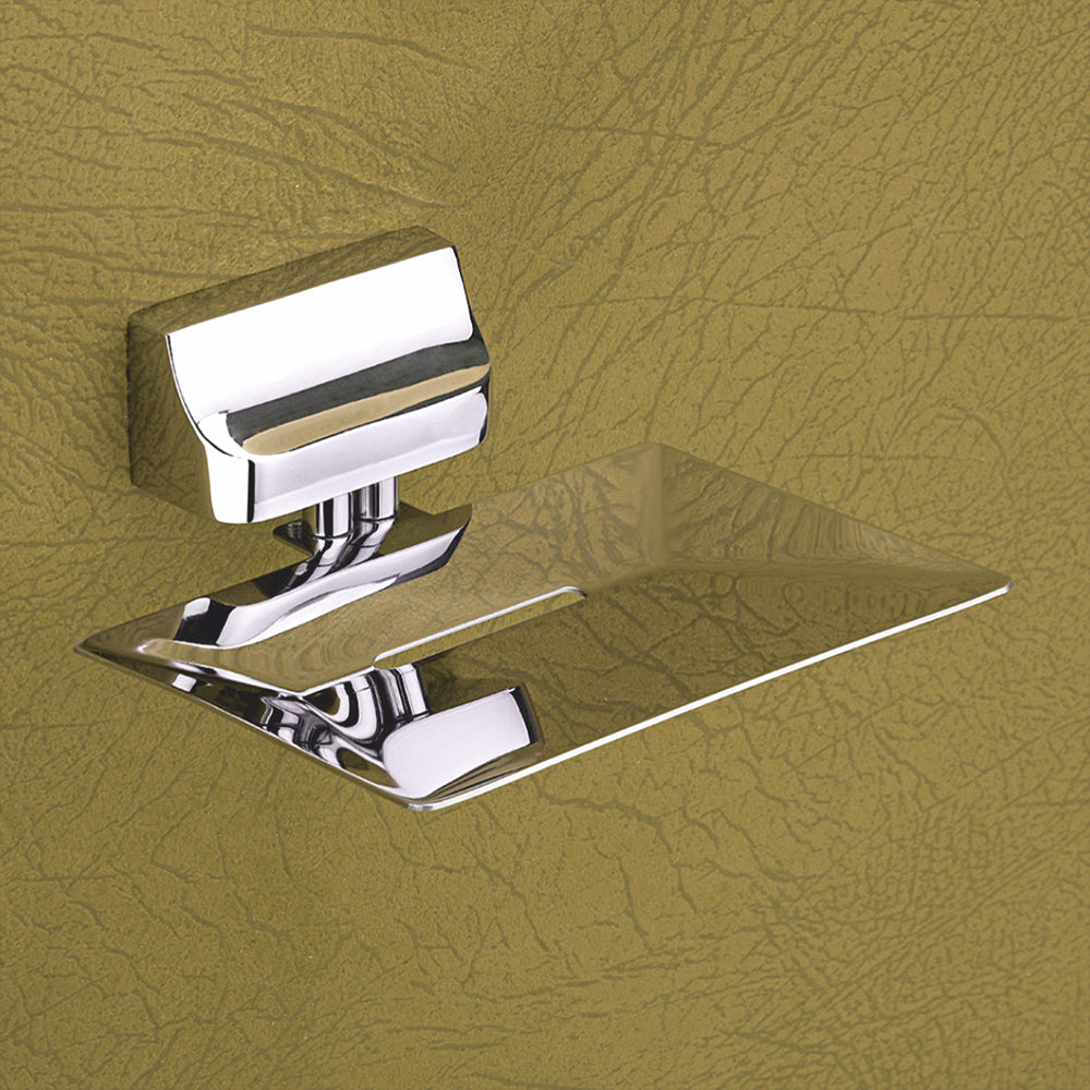Qeyra Opera 304 Grade Stainless Steel Soap Dish for Bathroom/Soap Holder/Soap Stand/Soap Case/Bathroom Accessories - (Chrome Plating)