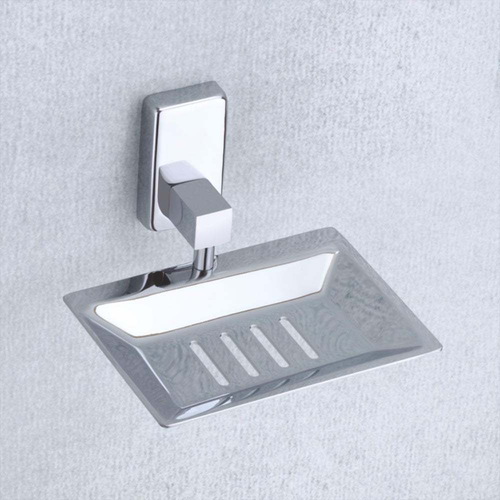 Qeyra Bloom 304 Grade Stainless Steel Soap Dish for Bathroom/Soap Holder/Soap Stand/Soap Case/Bathroom Accessories - (Chrome Plating)
