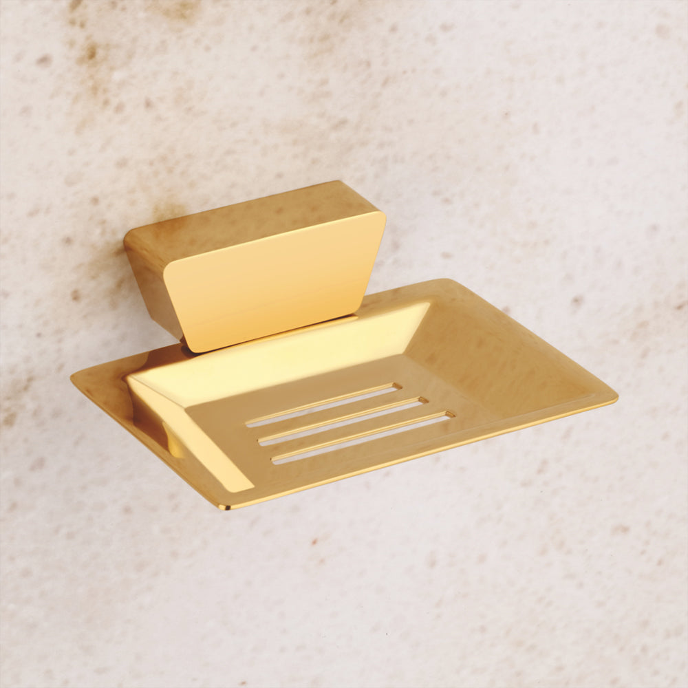 Qeyra Dazzle Full Brass Soap Dish for Bathroom/Soap Holder/Soap Stand/Soap Case/Bathroom Accessories