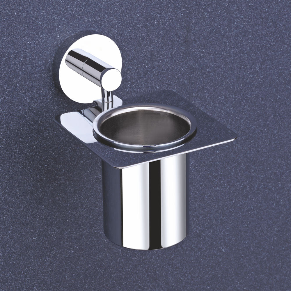 Qeyra Shine 304 Grade Stainless Steel Tooth Brush Holder for Bathroom/Tumbler Holder Stand/Bathroom Accessories