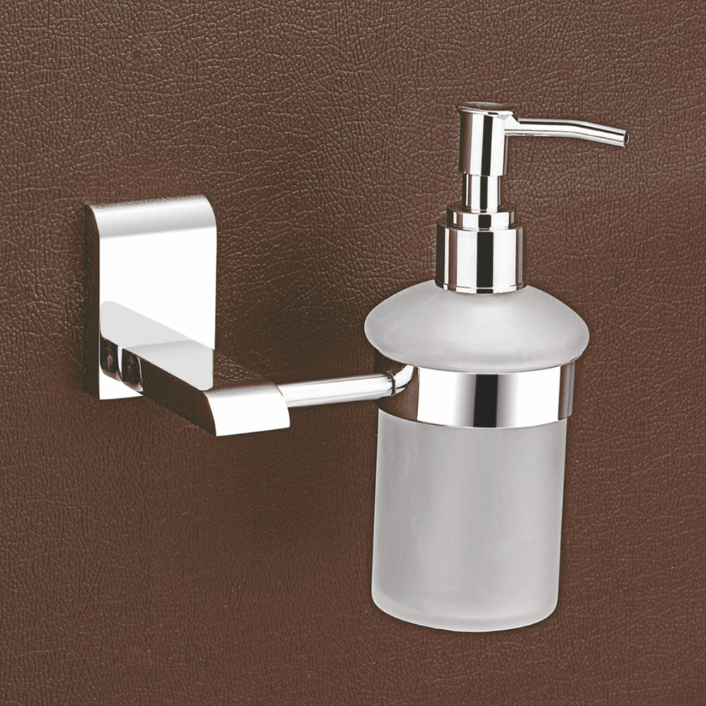 Qeyra Royal 304 Grade Stainless Steel Hand Wash Holder for Wash Basin/Liquid Soap Dispenser/Wall Mount/Bathroom Accessories - Chrome Plating