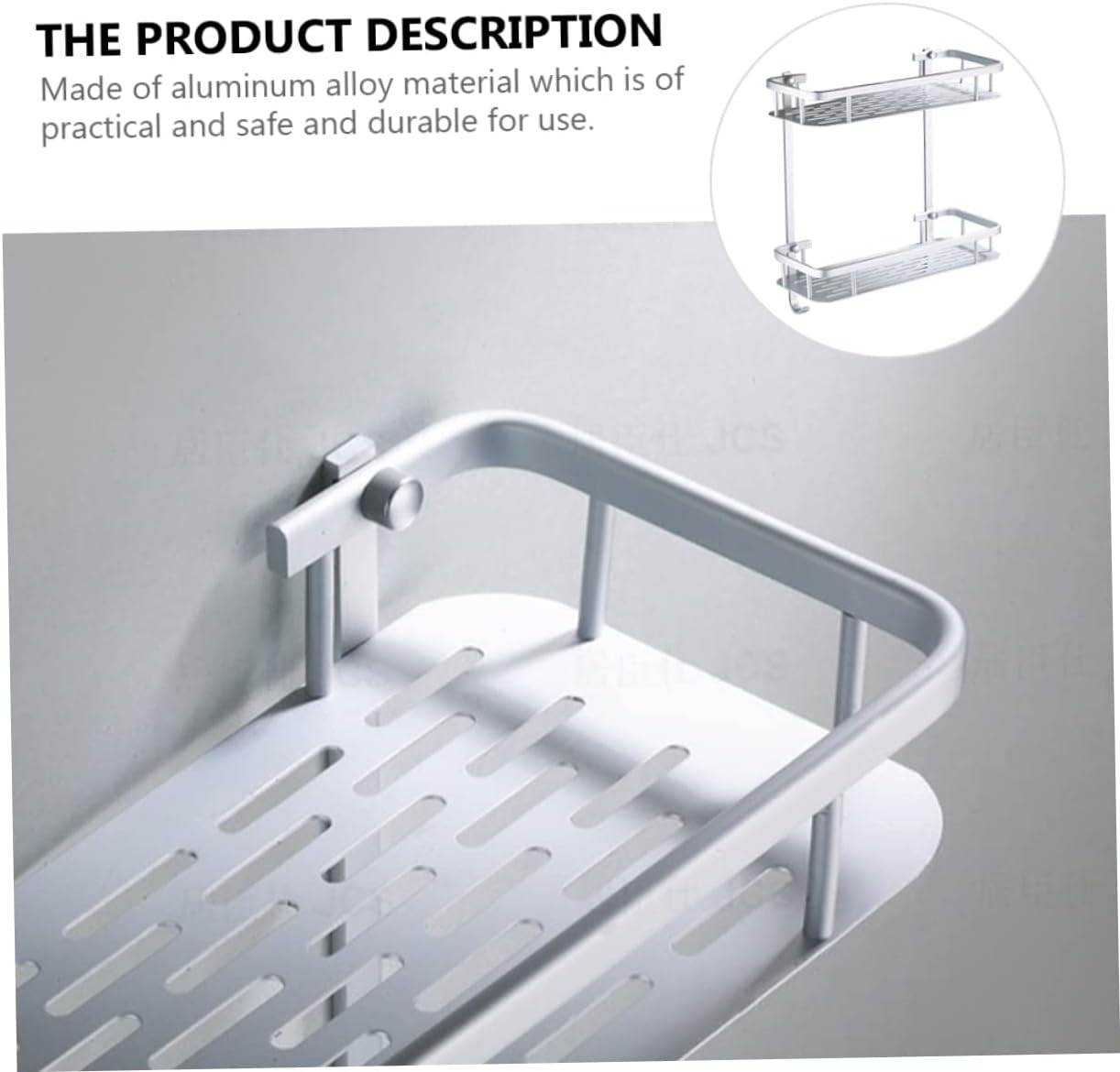 Qeyra Matrix (MP-5203) Multipurpose Stainless Steel Bathroom 2 layers Shelf with Hooks//Rack for Bathroom Storage/Bathroom Accessories/Wall Mounted (5x15 inches/Chrome Plating)