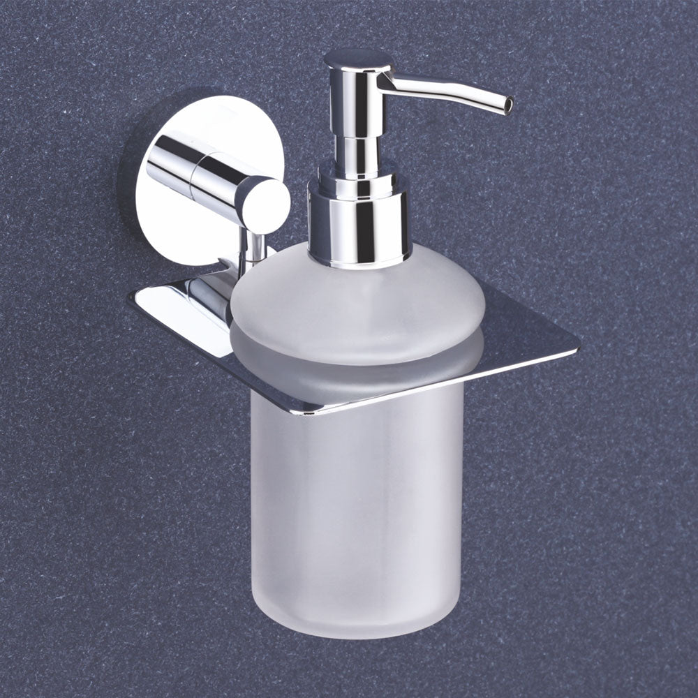 Qeyra Shine 304 Grade Stainless Steel Hand Wash Holder for Wash Basin/Liquid Soap Dispenser/Wall Mount/Bathroom Accessories