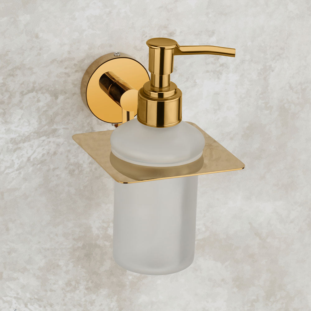 Qeyra Shine 304 Grade Stainless Steel Hand Wash Holder for Wash Basin/Liquid Soap Dispenser/Wall Mount/Bathroom Accessories