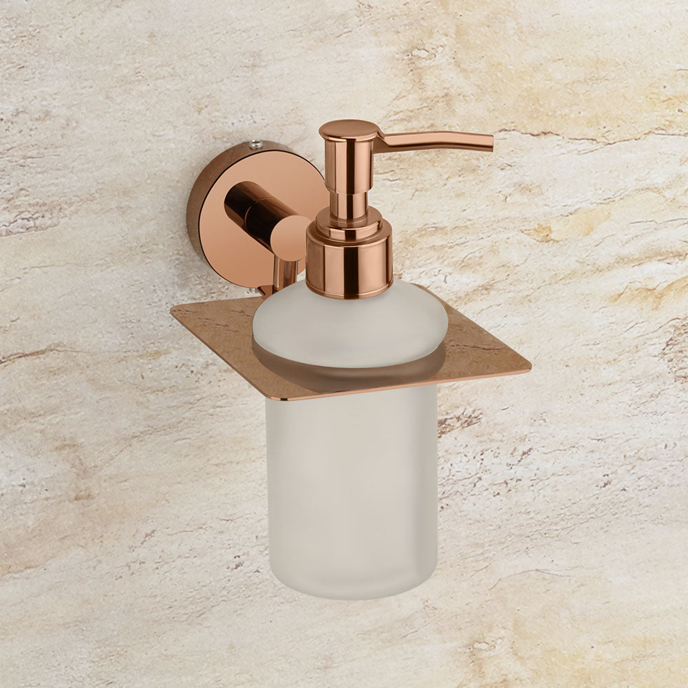 Qeyra Shine 304 Grade Stainless Steel Hand Wash Holder for Wash Basin/Liquid Soap Dispenser/Wall Mount/Bathroom Accessories