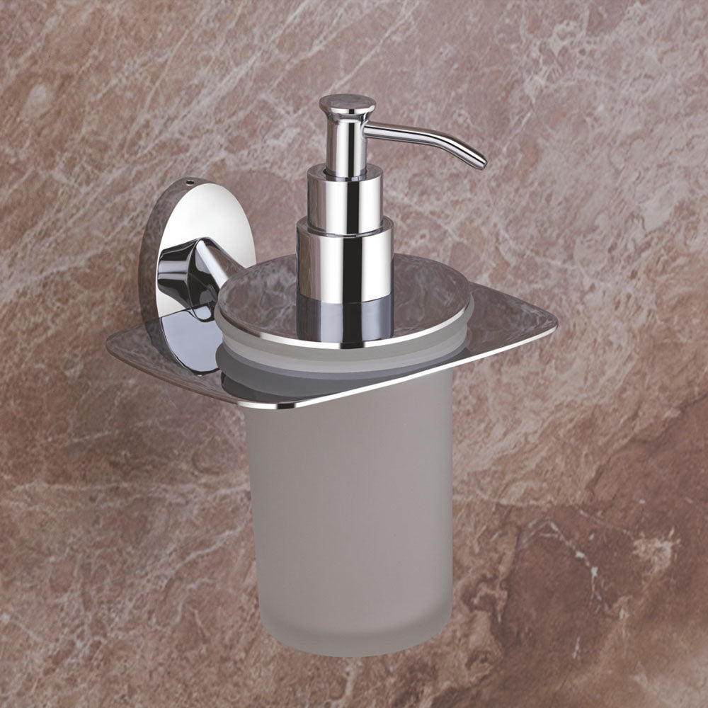 Qeyra Aster Full Brass Hand Wash Holder for Wash Basin/Liquid Soap Dispenser/Wall Mount/Bathroom Accessories