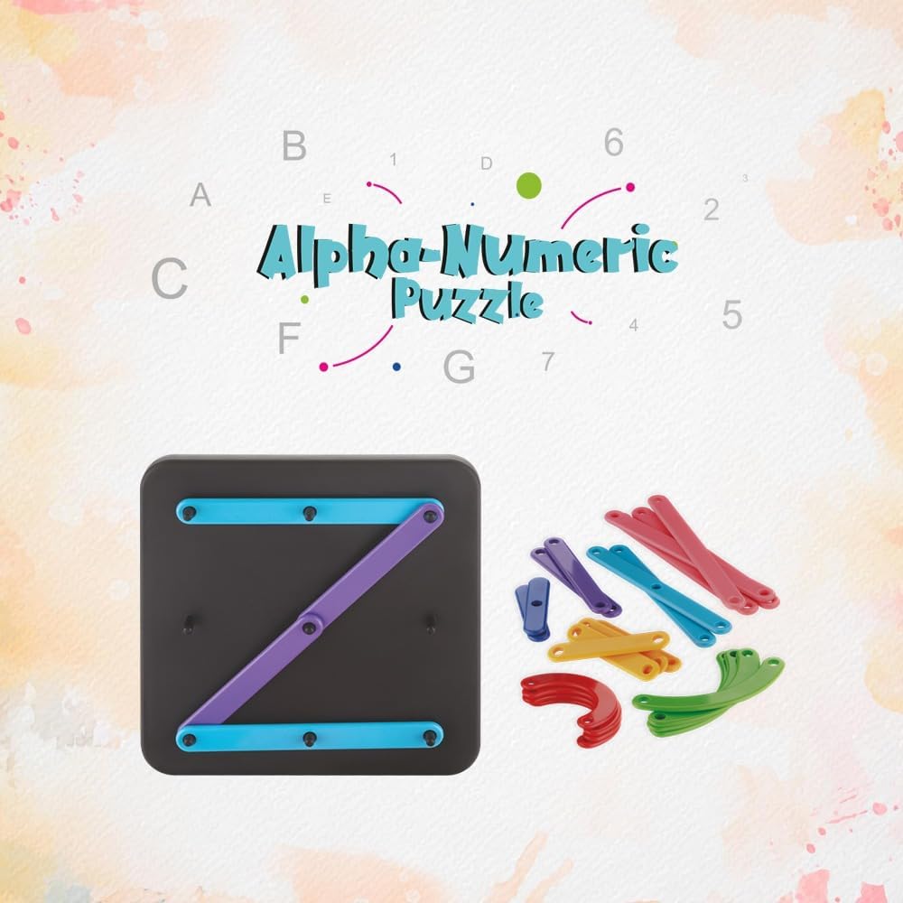 Qeyra Alpha Numeric Puzzle - Alphabet Construction Puzzle Toys For Kids