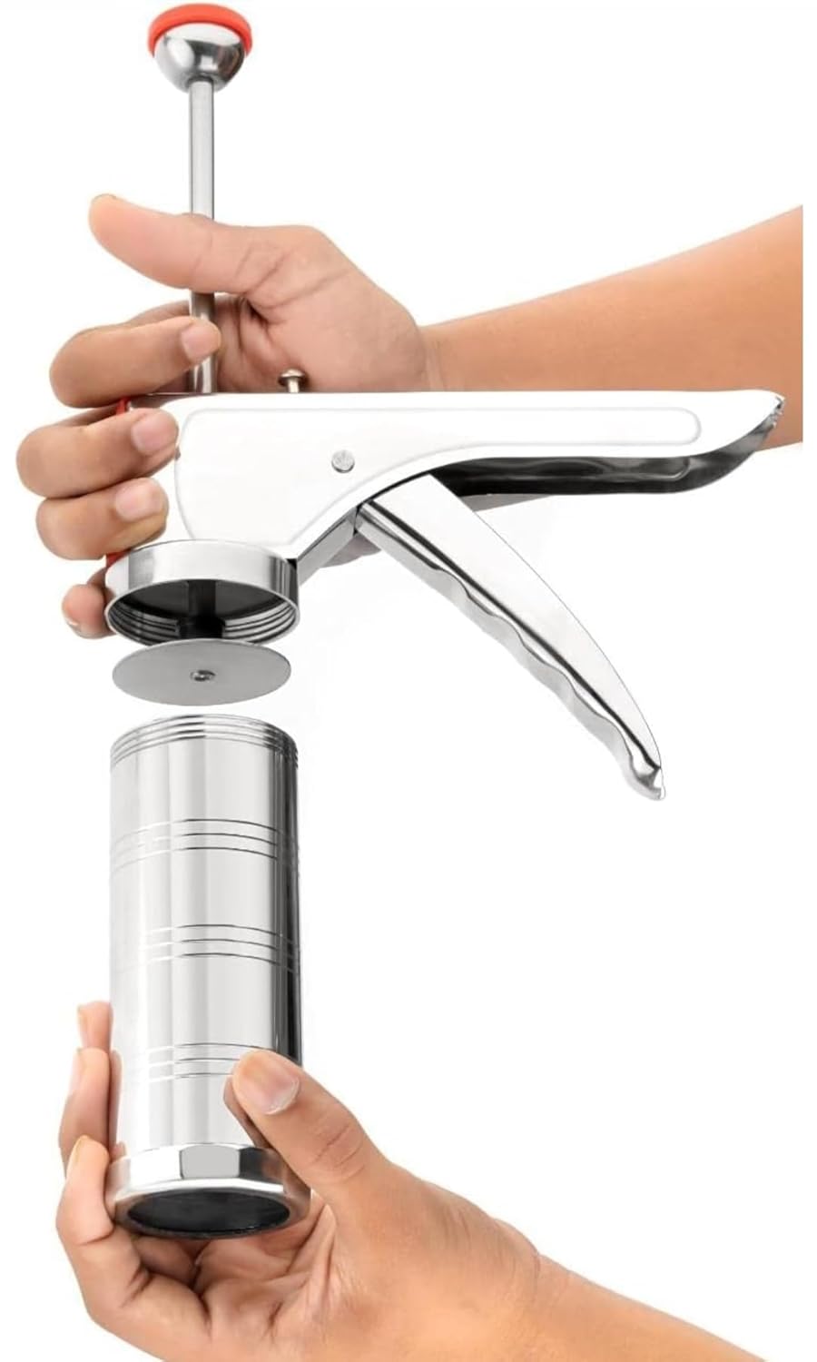 Qeyra (Allwin - AM 101) Stainless Steel Kitchen Press with 15 Different Types of Jalies, Murukku Maker/Bhujiya Maker/Noodles/Cookies/Namkeen/Chakali Maker/Sev Maker/Farsan Maker/Gathiya Maker