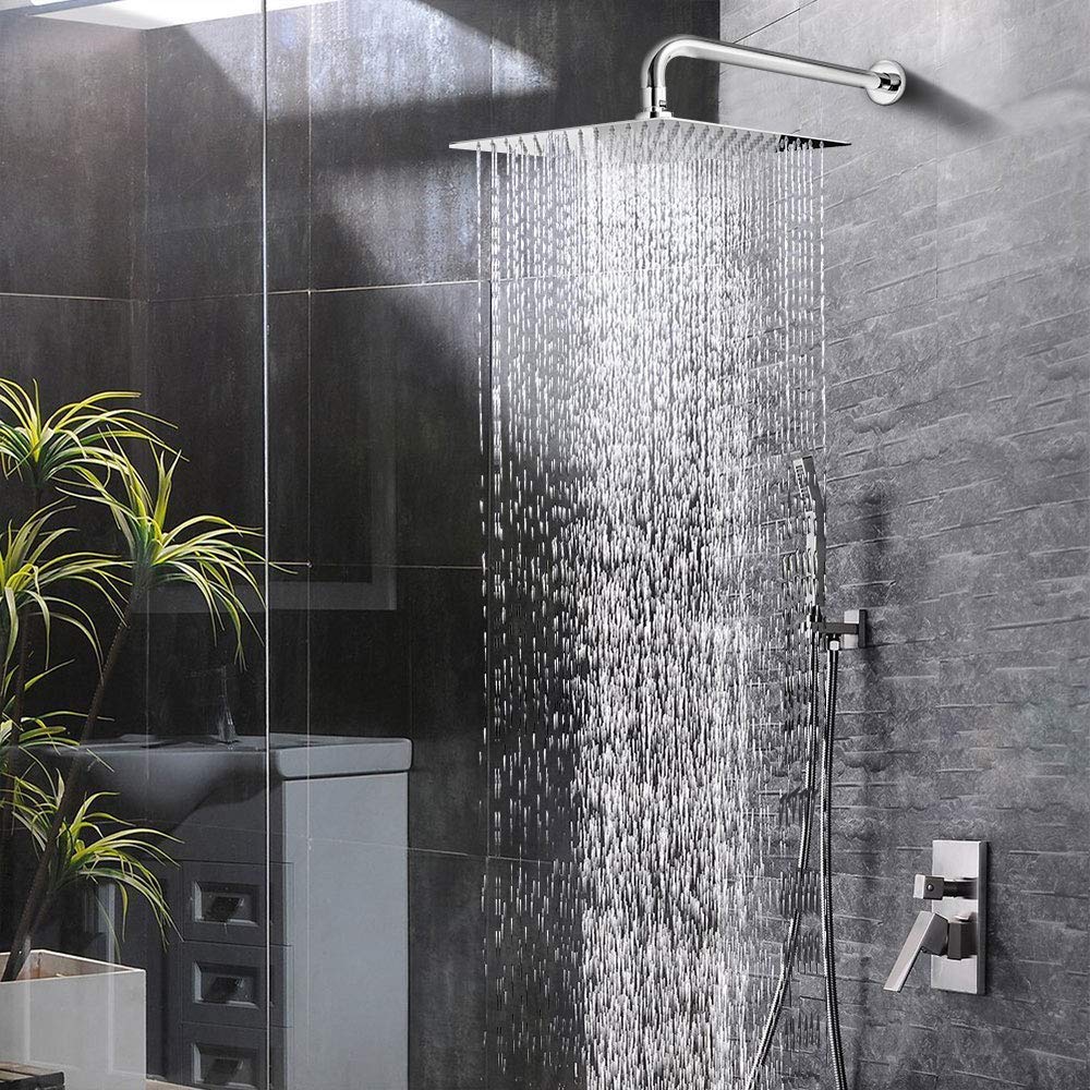 Qeyra Kohler Stainless Steel Glossy Chrome High Pressure Rain Shower Head 6x6
