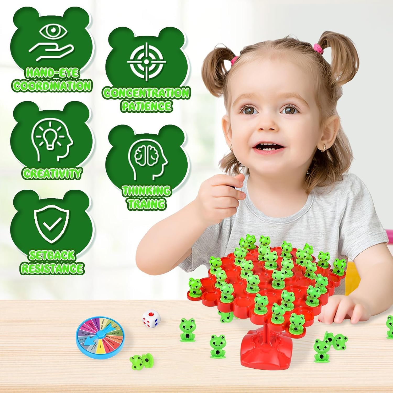 Qeyra Libra for Children Toad Frog Balance Math Game, Counting and Calculating Educational Toy, Math Game for Children Gift Age