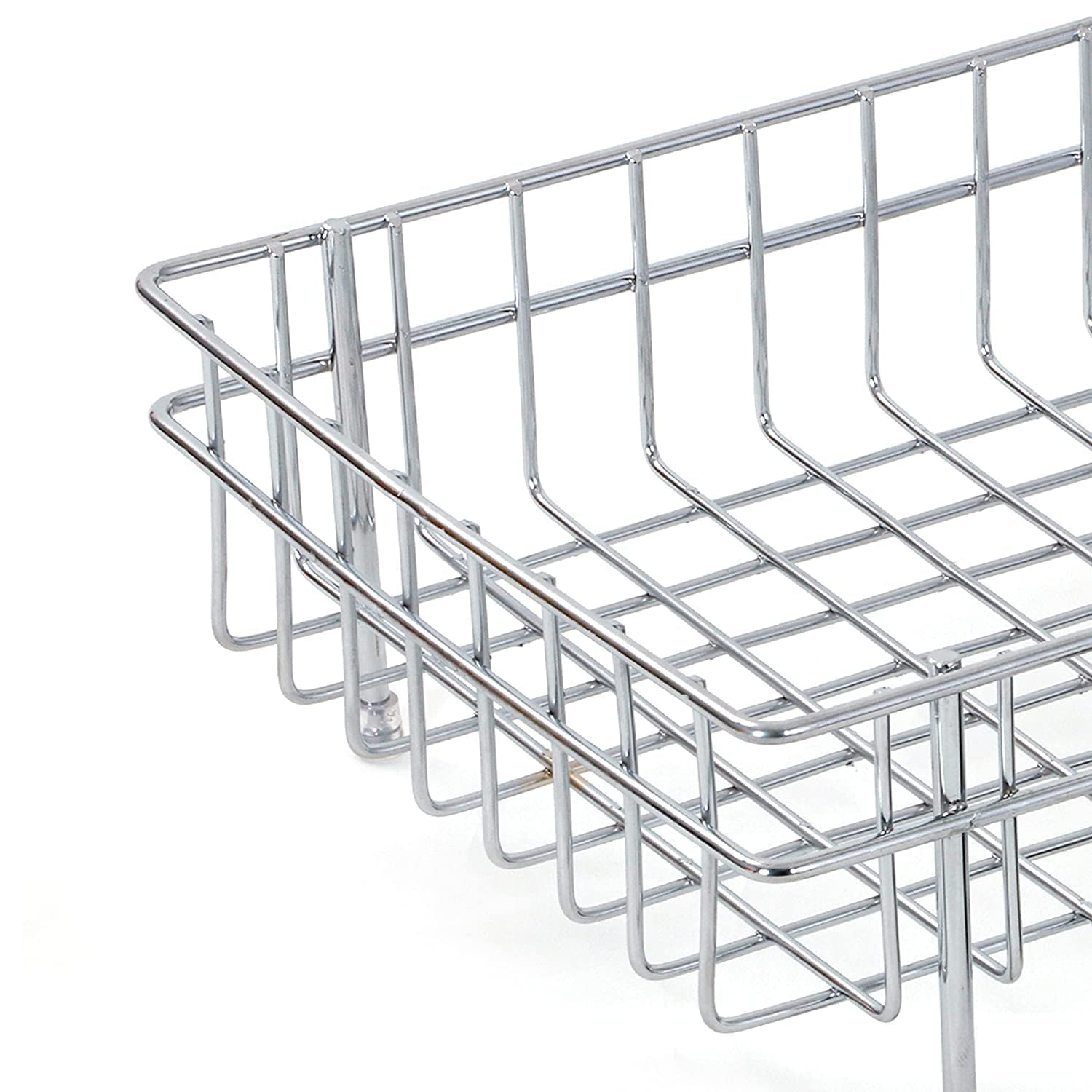 Qeyra Stainless Steel Kitchen Trolley, Fruits & Vegetable Trolley Container, Basket Organizer Holder Stand for Kitchen, Multipurpose Kitchen Trolley with Wheel