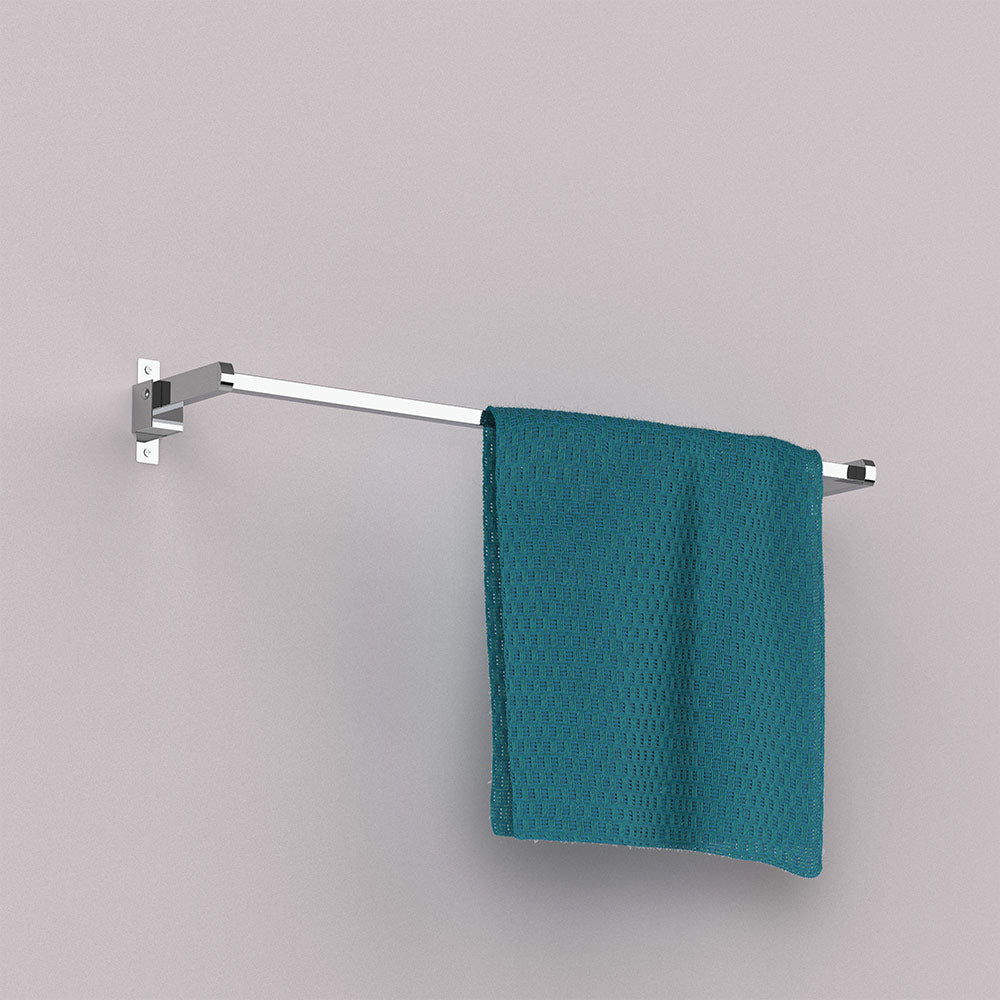Qeyra A9 Stainless Steel Towel Rod for Bathroom/Folding Towel Rod/Towel Stand/Towel Hanger/Bathroom Accessories (24-Inch) - Chrome Plating