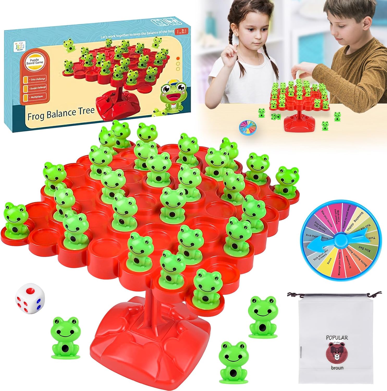 Qeyra Libra for Children Toad Frog Balance Math Game, Counting and Calculating Educational Toy, Math Game for Children Gift Age