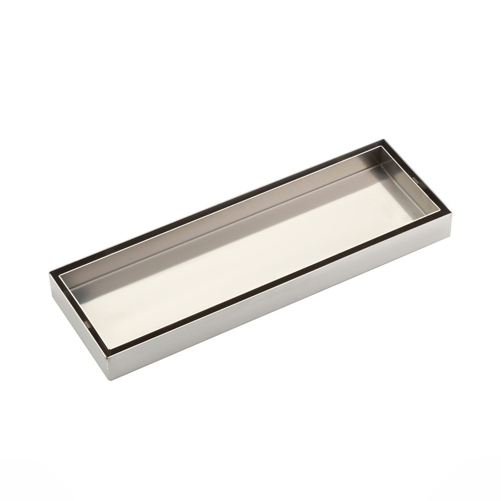 Qeyra Tile Insert Shower Drain Channel | Waste Water Floor Drain | 304 Stainless Steel | Invisible Shower Drainer Channel | Anti Cockroach Trap and Side Hole - (Satin Finish) -