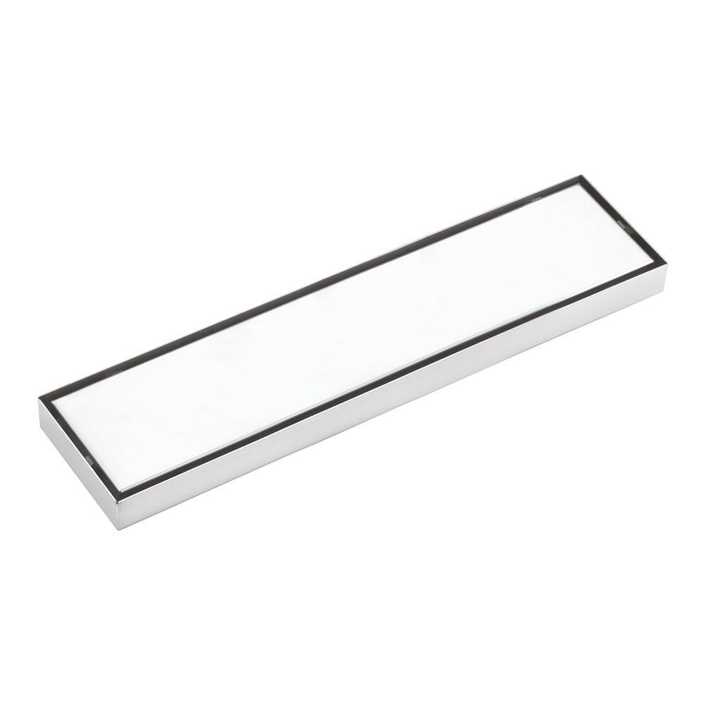 Qeyra Tile Insert Shower Drain Channel | Waste Water Floor Drain | 304 Stainless Steel | Invisible Shower Drainer Channel | Anti Cockroach Trap and Side Hole - (Satin Finish) -