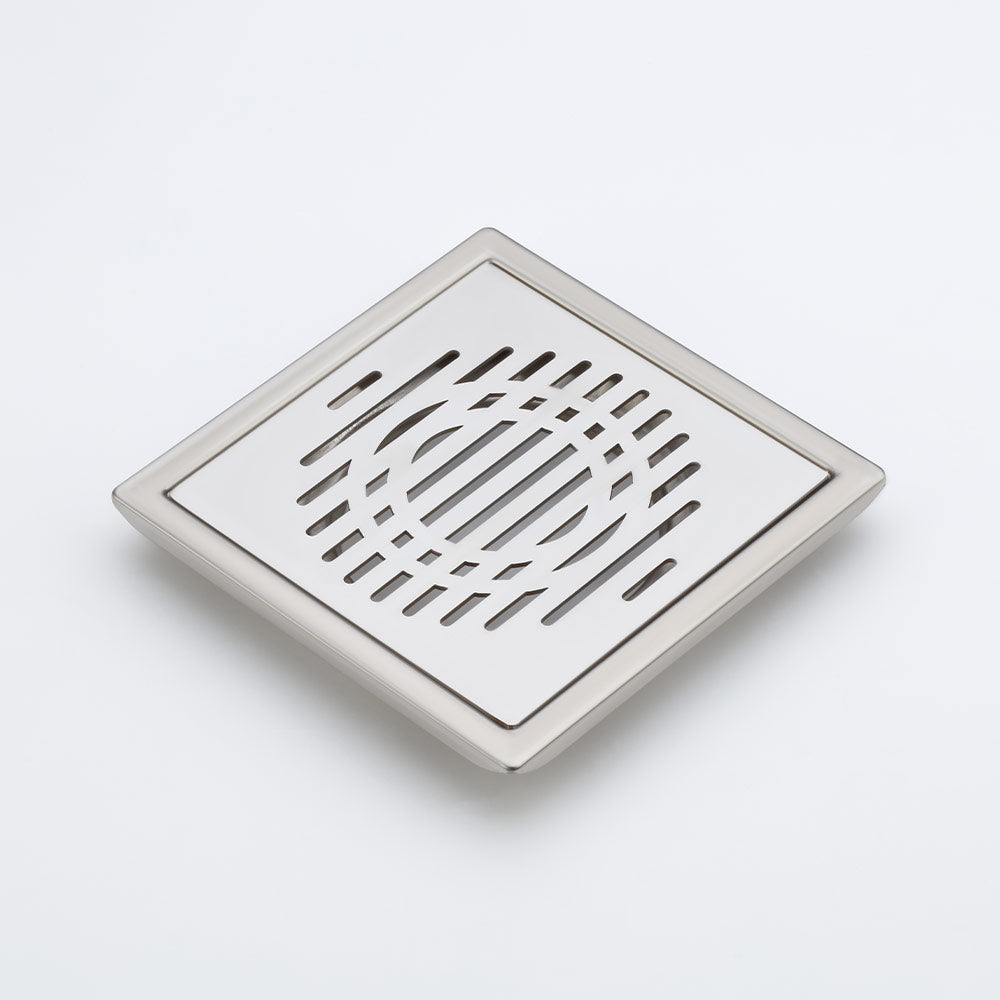 Qeyra Floor Drain | Premium 304 Grade Stainless Steel | Drain Jali Square | Square Drain Cover | Square Jali for Bathroom | Waste Water Drainer | Floor Drainer | Pack of 1 | - (Satin Finish)