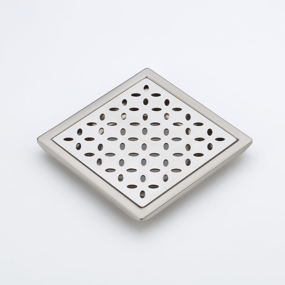 Qeyra Floor Drain | Premium 304 Grade Stainless Steel | Drain Jali Square | Square Drain Cover | Square Jali for Bathroom | Waste Water Drainer | Floor Drainer | Pack of 1 | (Satin Finish)