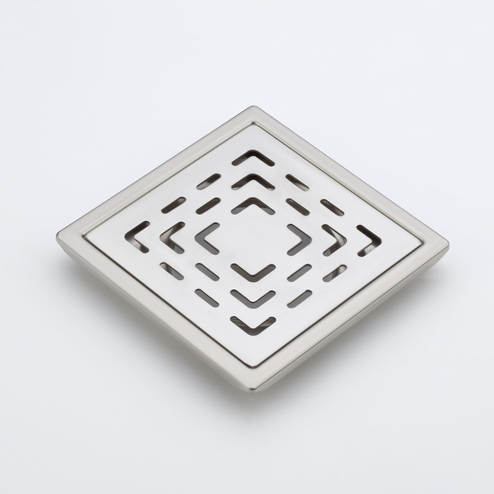 Qeyra Floor Drain | Premium 304 Grade Stainless Steel | Drain Jali Square | Square Drain Cover | Square Jali for Bathroom | Waste Water Drainer | Floor Drainer | Pack of 1 | (Satin Finish)