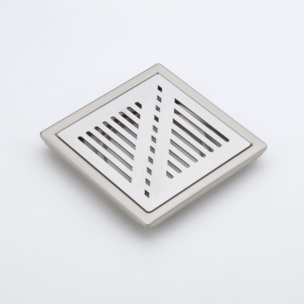 Qeyra Floor Drain | Premium 304 Grade Stainless Steel | Drain Jali Square | Square Drain Cover | Square Jali for Bathroom | Waste Water Drainer | Floor Drainer | Pack of 1 | (Satin Finish)