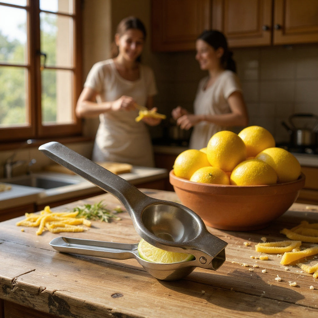 Qeyra (Allwin - AM 114) Heavy Stainless Steel Lemon Squeezer with Bottle Opener | Manual Lemon Juice Extractor |Lemon Crusher, Nimbu Presser for Kitchen