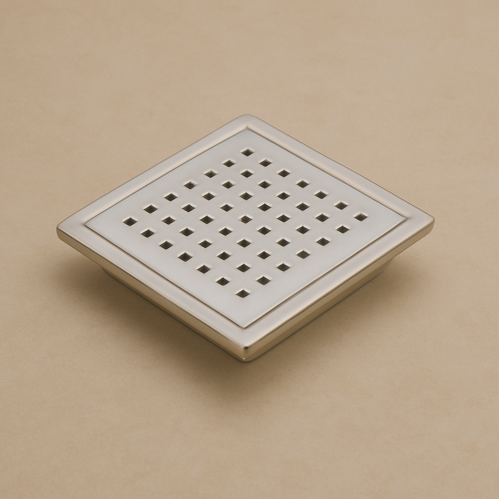 Qeyra Floor Drain | Premium 304 Grade Stainless Steel | Drain Jali Square | Square Drain Cover | Square Jali for Bathroom | Waste Water Drainer | Floor Drainer | Pack of 1 | - (Satin Finish)