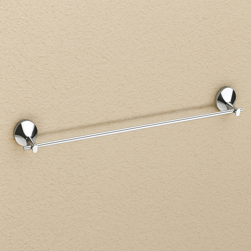 Qeyra Saffron 304 Grade Stainless Steel Towel Rod for Bathroom/Hanger for Bathroom/Towel Holder/Bar/Stand/Bathroom Accessories - (24 inch* - Chrome Plating)