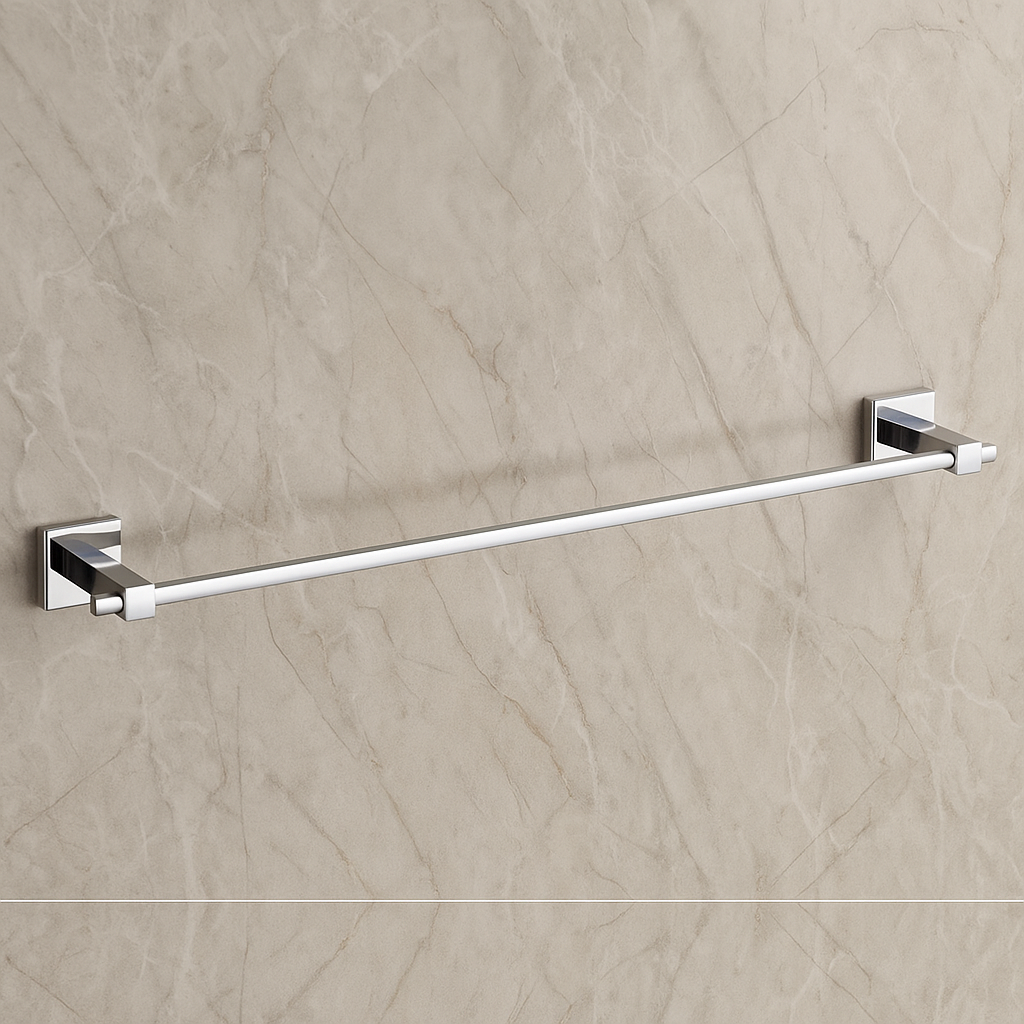 Qeyra Olive 304 Grade Stainless Steel Towel Rod for Bathroom/Hanger for Bathroom/Towel Holder/Bar/Stand/Bathroom Accessories - (24 inch* - Chrome Plating)
