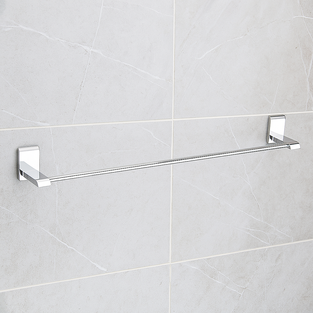 Qeyra Royal 304 Grade Stainless Steel Towel Rod for Bathroom/Hanger for Bathroom/Towel Holder/Bar/Stand/Bathroom Accessories - (24 inch* - Chrome Plating)