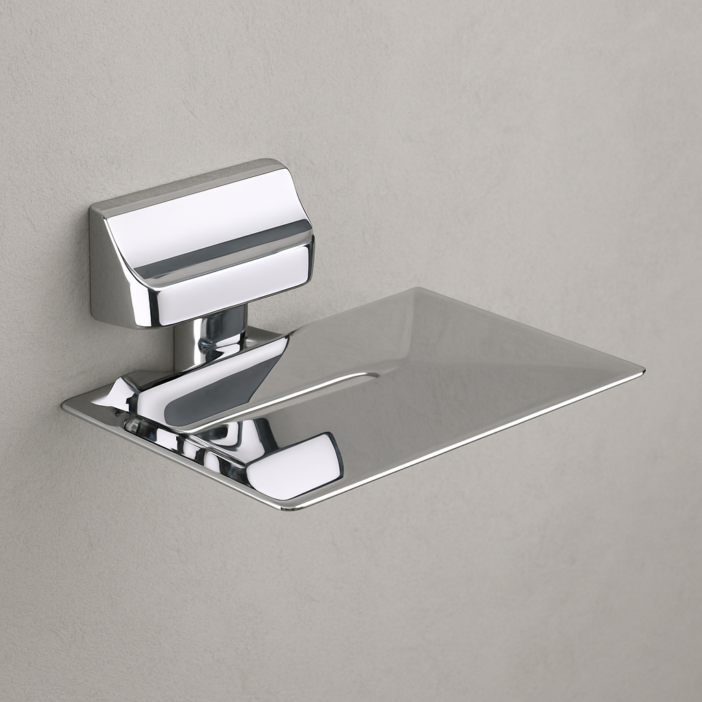 Qeyra Opera 304 Grade Stainless Steel Soap Dish for Bathroom/Soap Holder/Soap Stand/Soap Case/Bathroom Accessories - (Chrome Plating)