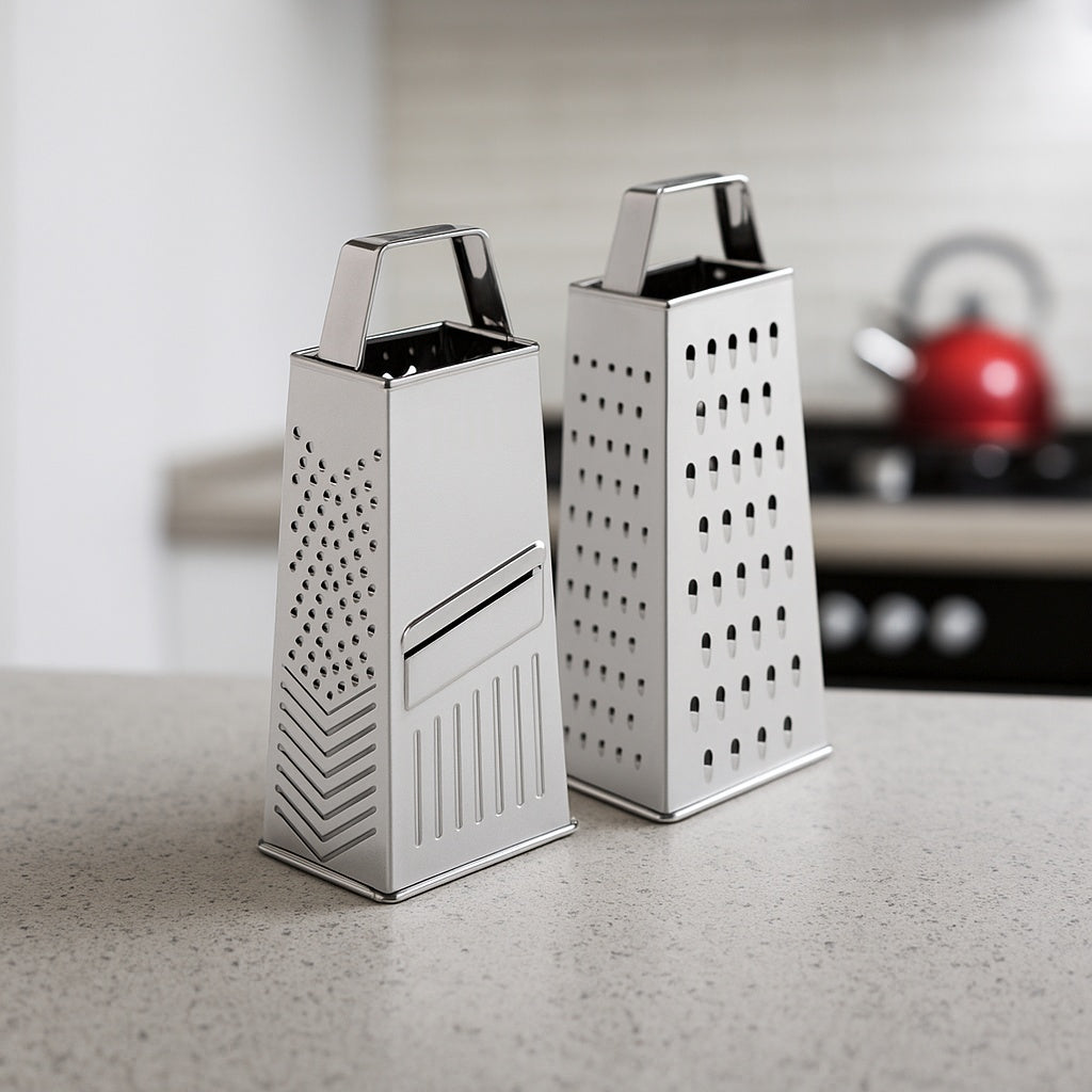 Qeyra (Allwin - AM 113) Stainless Steel 5 in 1 Multi Purpose Grater and Slicer with 4 Sides for Cheese, Vegetables, Ginger, Garlic, Chocolate