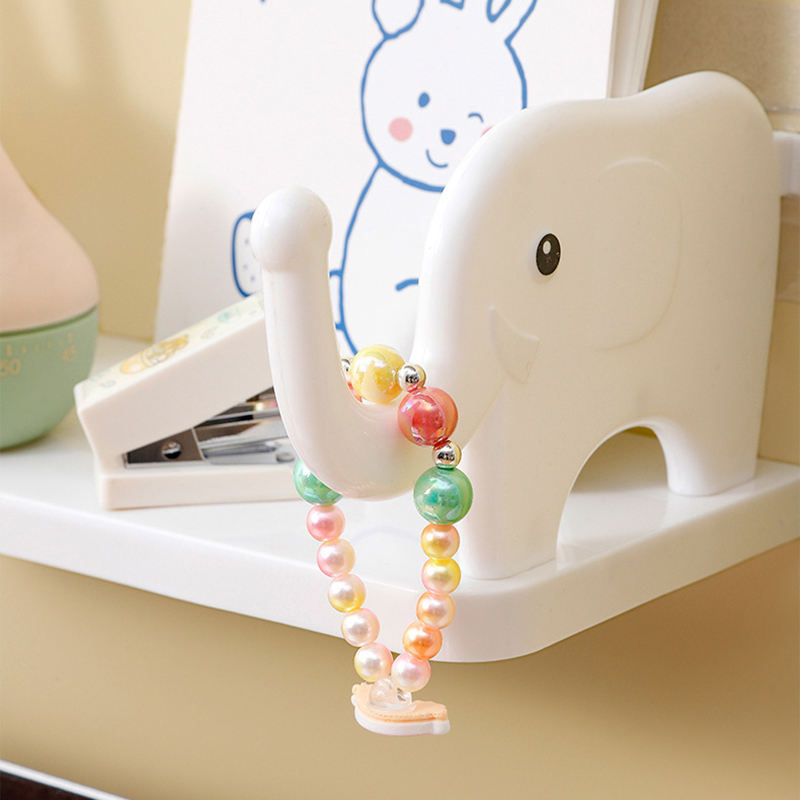 Qeyra Multifunctional Elephant Shaped Storage Shelf, No Punching Wall Mounted Mini Storage Rack