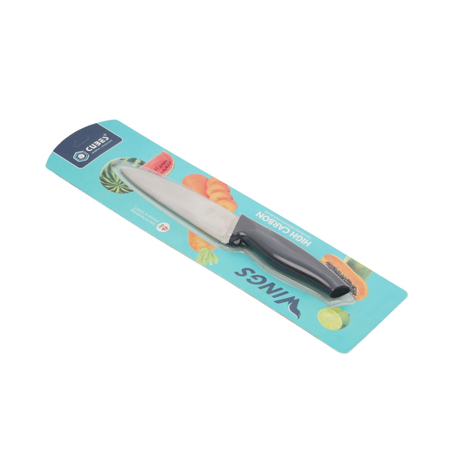 Qeyra Wings Combo Knife I Safe Knife I Stainless Steel Knife I Grip Handle Knife I Small , Big, Clever Knife ( Pack Of 3 )