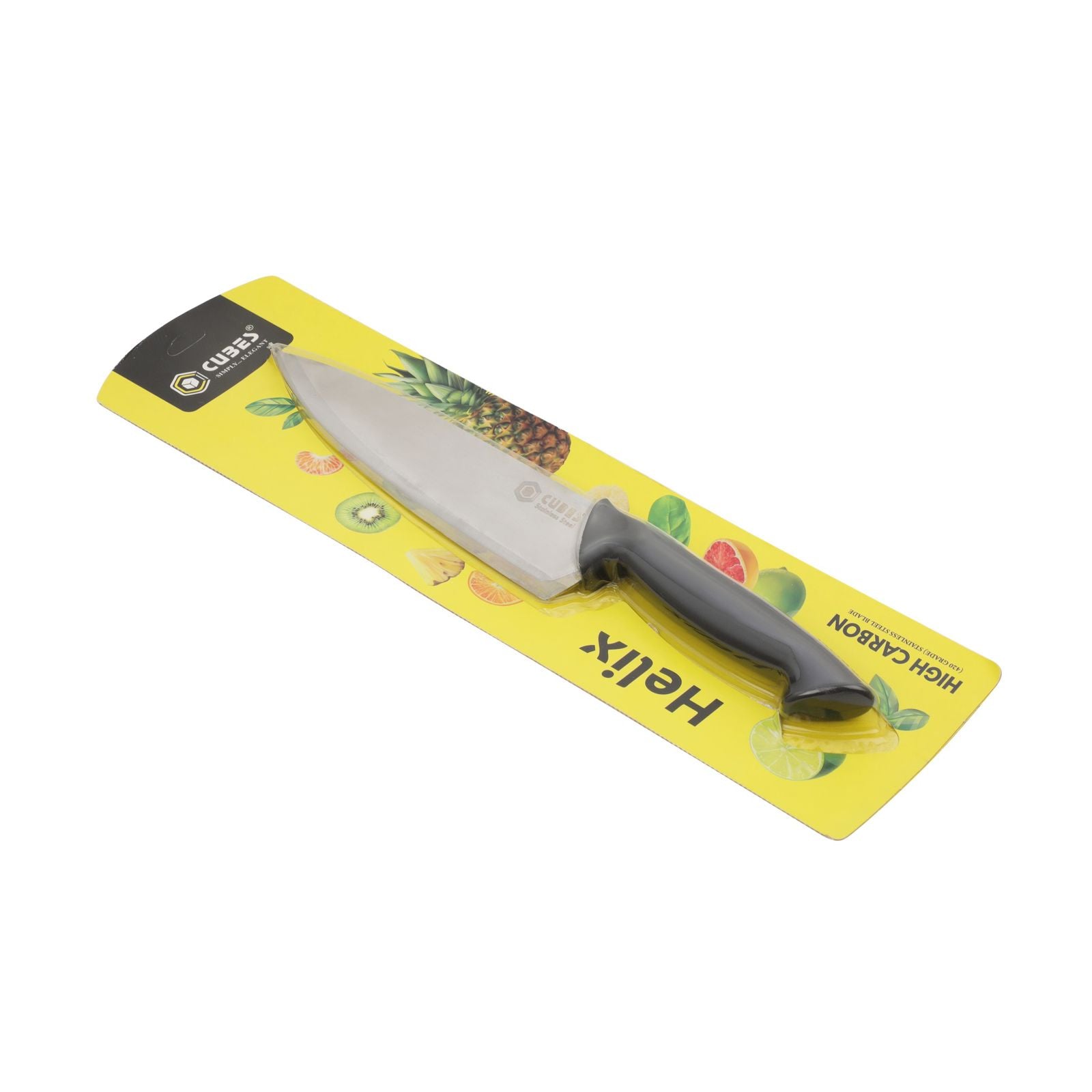 Qeyra Helix Combo Knife I Safe Knife I Stainless Steel Knife I Grip Handle Knife I Small , Big, Clever Knife ( Pack Of 3 )
