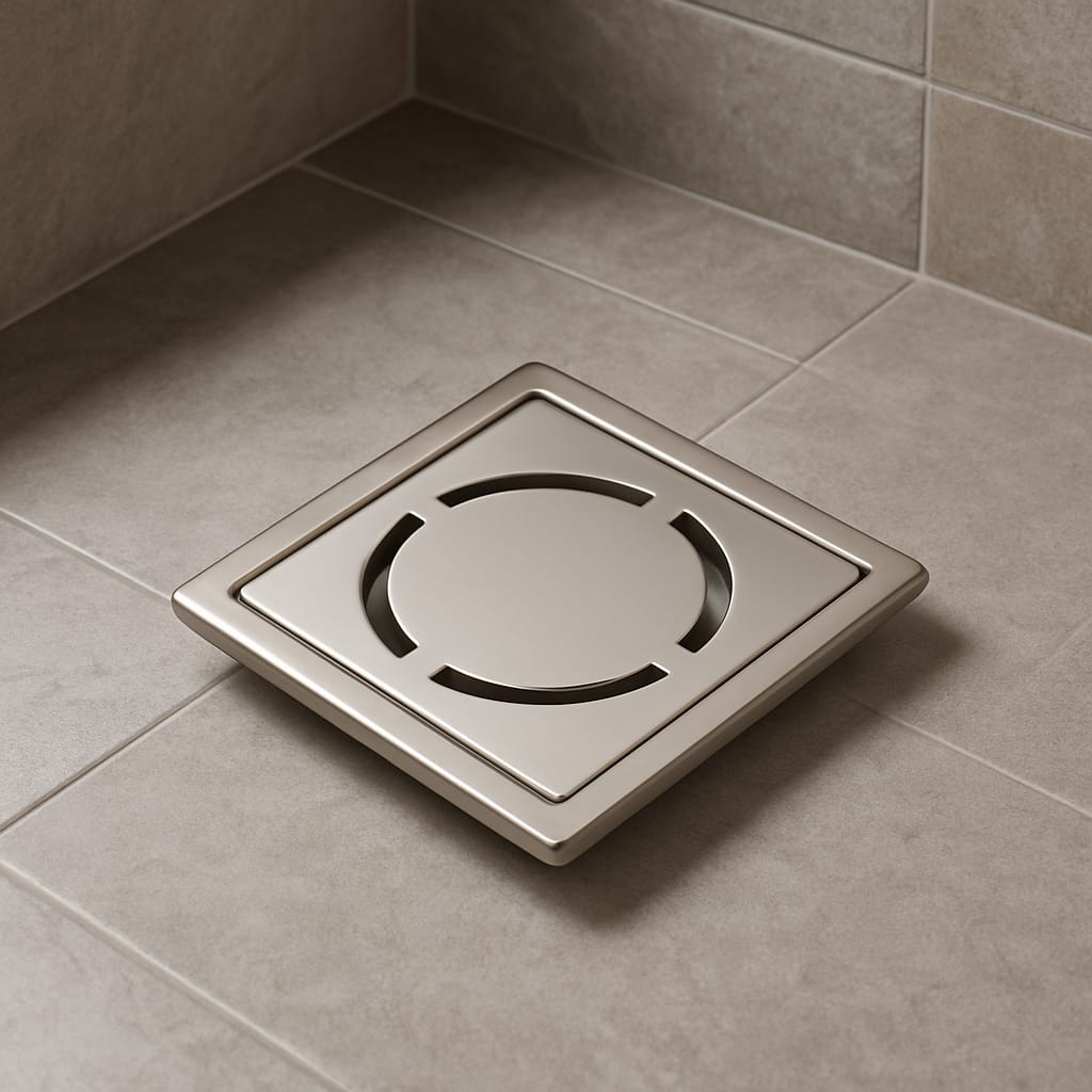 Qeyra Floor Drain | Premium 304 Grade Stainless Steel | Drain Jali Square | Square Drain Cover | Square Jali for Bathroom | Waste Water Drainer | Floor Drainer | Pack of 1 | (Satin Finish)
