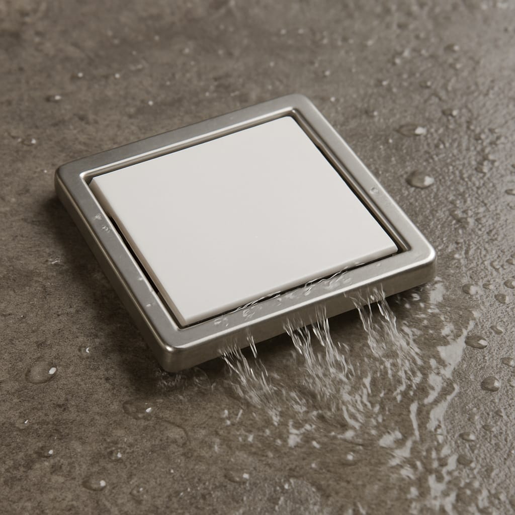 Qeyra Floor Drain | Premium 304 Grade Stainless Steel | Drain Jali Square | Square Drain Cover | Square Jali for Bathroom | Waste Water Drainer | Floor Drainer | Pack of 1 | (Satin Finish)
