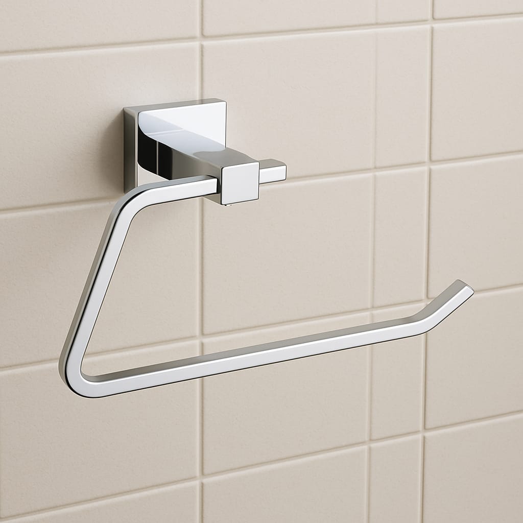 Qeyra Olive Stainless Steel Towel Ring for Wash Basin/Towel Hanger/Napkin Holder for Bathroom/Towel Holder/Bathroom Accessories (Chrome Plating)
