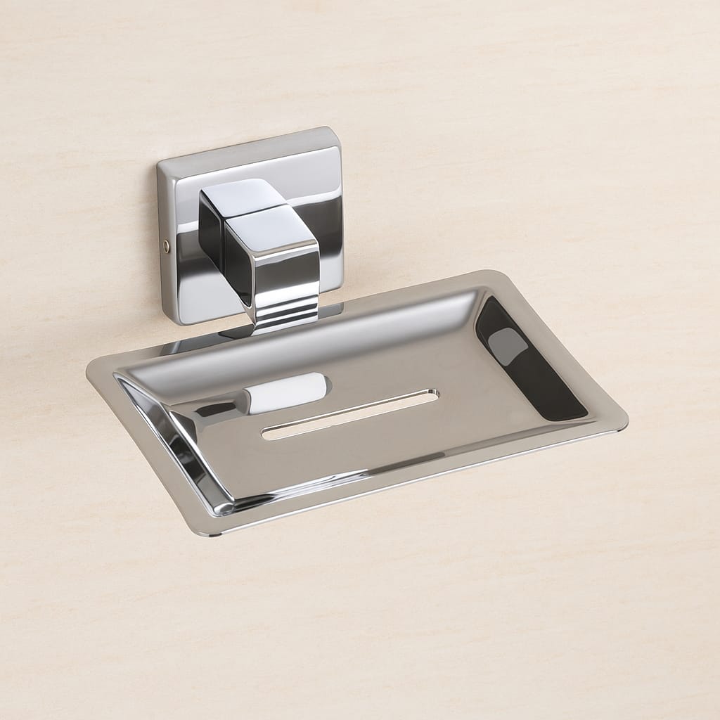 Qeyra olive 304 Grade Stainless Steel Soap Dish for Bathroom/Soap Holder/Soap Stand/Soap Case/Bathroom Accessories - (Chrome Plating)
