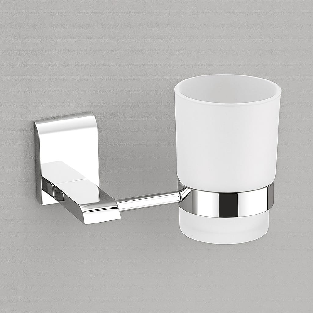 Qeyra Royal 304 Grade Stainless Steel Tooth Brush Holder for Bathroom/Tumbler Holder Stand/Bathroom Accessories - (Chrome)