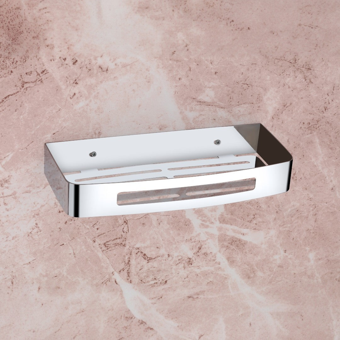 SS 304 PALAK Bathroom Shelf – 12x5 Inch Wall Mounted Stainless Steel Rack