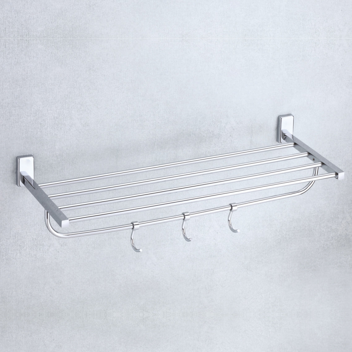 Qeyra Bloom 304 Grade Stainless Steel Towel Rack for Bathroom /towel Stand/Towel Hanger/ Wall Mount / Bathroom Accessories (24-Inch) – (Chrome Plating)