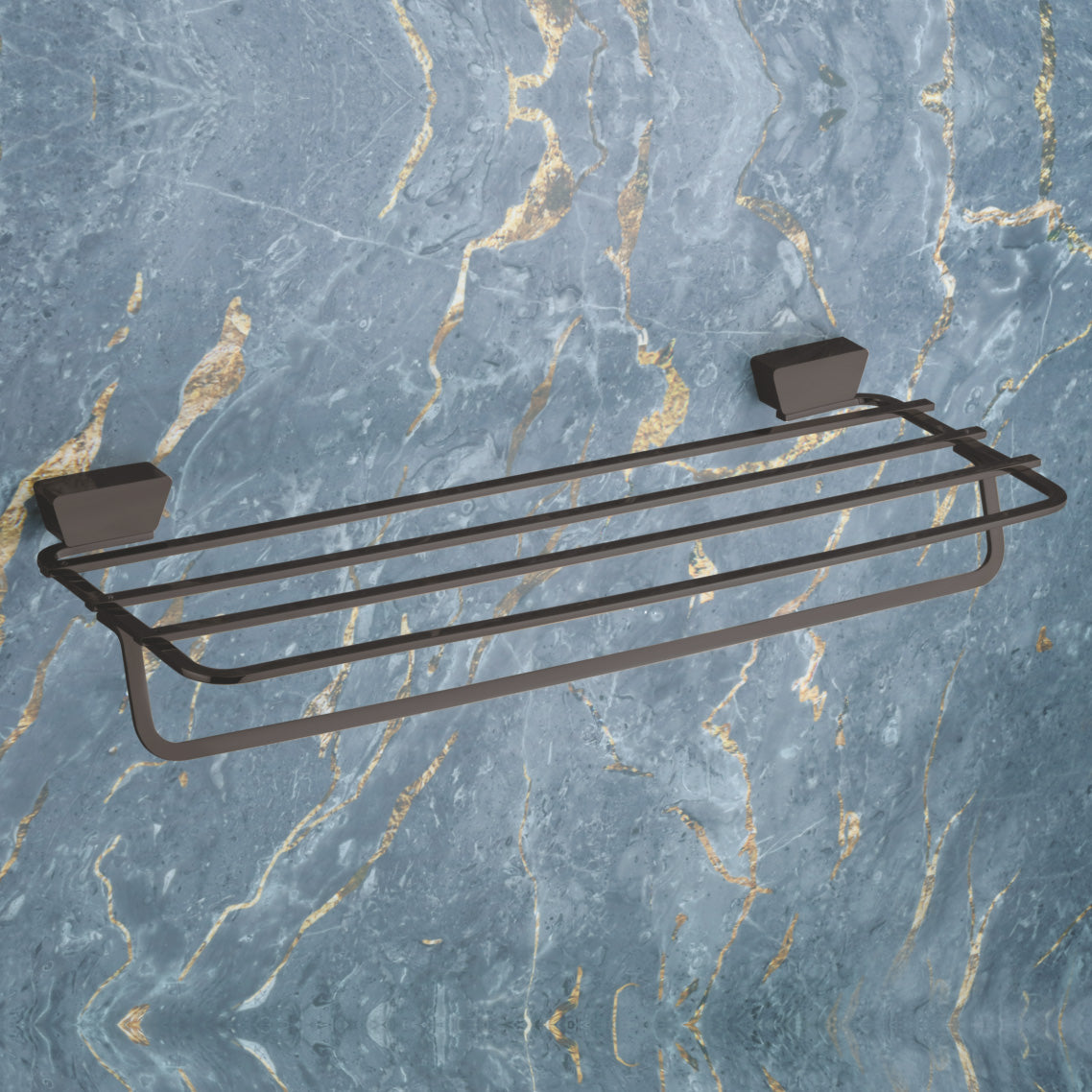 Qeyra Dazzle Full Brass Towel Rack for Bathroom /towel Stand/Towel Hanger/ Wall Mount / Bathroom Accessories (24-Inch)
