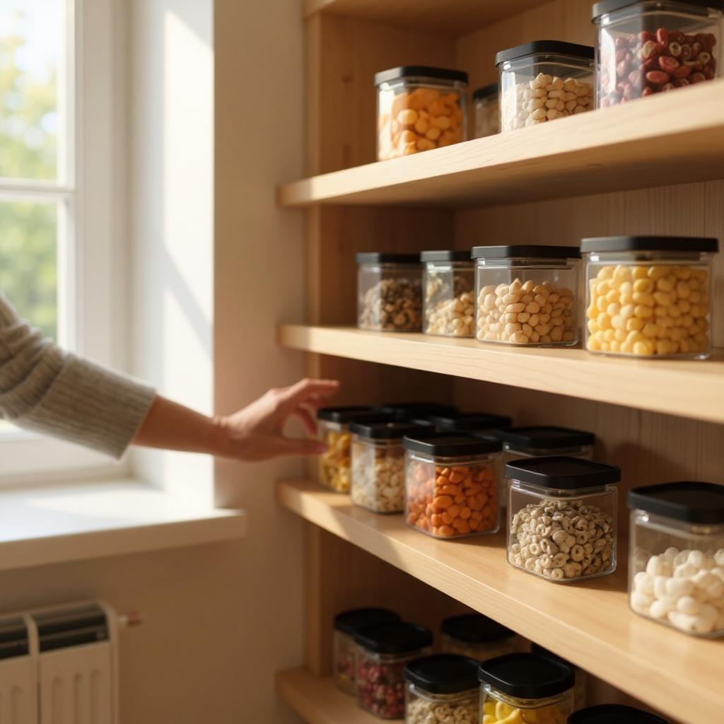 Qeyra Push cap 550ml Plastic Containers for Kitchen Storage Airtight & BPA Free Storage Boxes for Kitchen