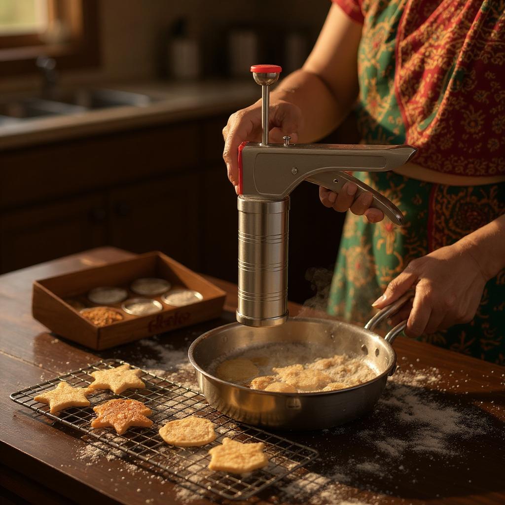 Qeyra (Allwin - AM 101) Stainless Steel Kitchen Press with 15 Different Types of Jalies, Murukku Maker/Bhujiya Maker/Noodles/Cookies/Namkeen/Chakali Maker/Sev Maker/Farsan Maker/Gathiya Maker
