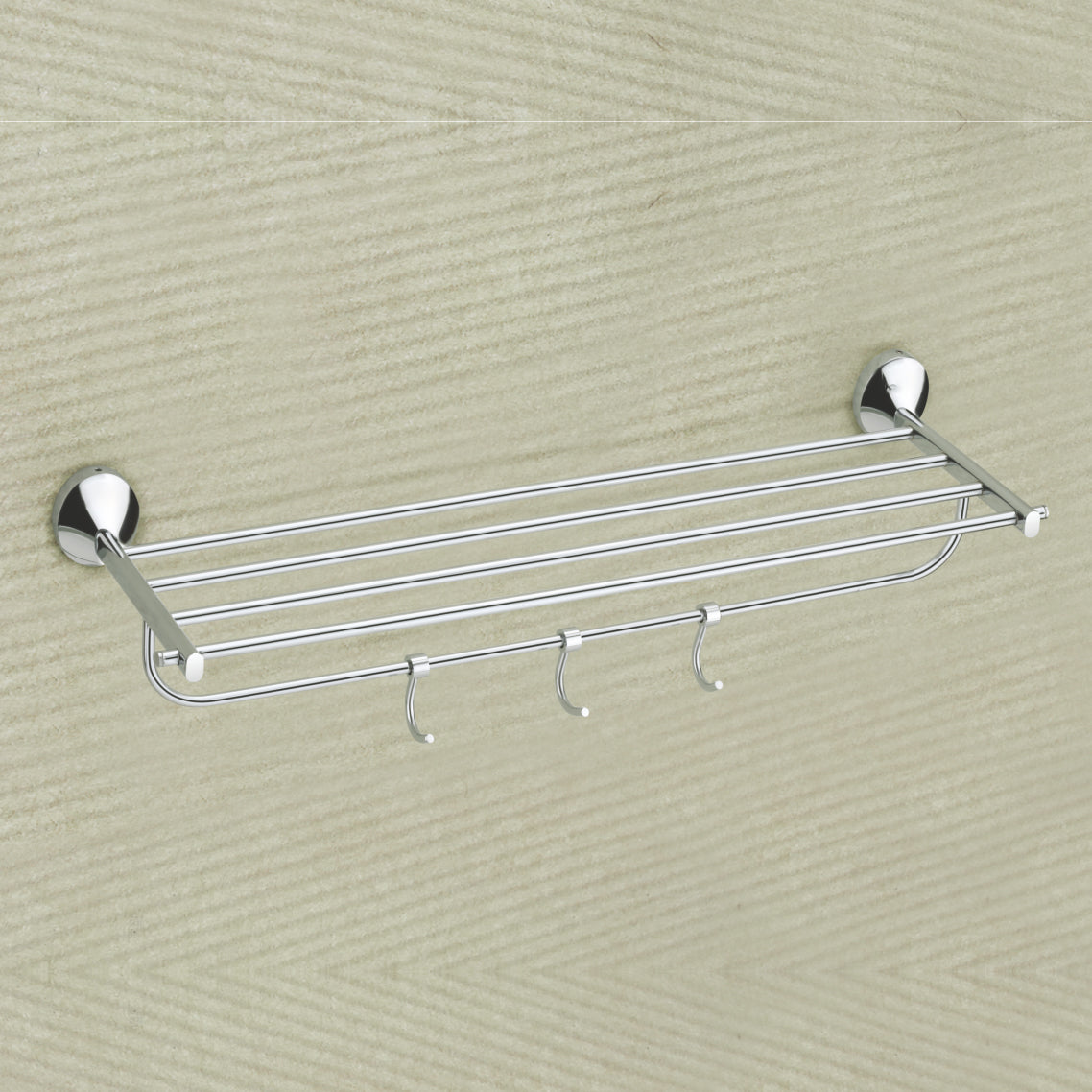 Qeyra Saffron 304 Grade Stainless Steel Towel Rack for Bathroom /towel Stand/Towel Hanger/ Wall Mount / Bathroom Accessories (24-Inch) – (Chrome Plating)