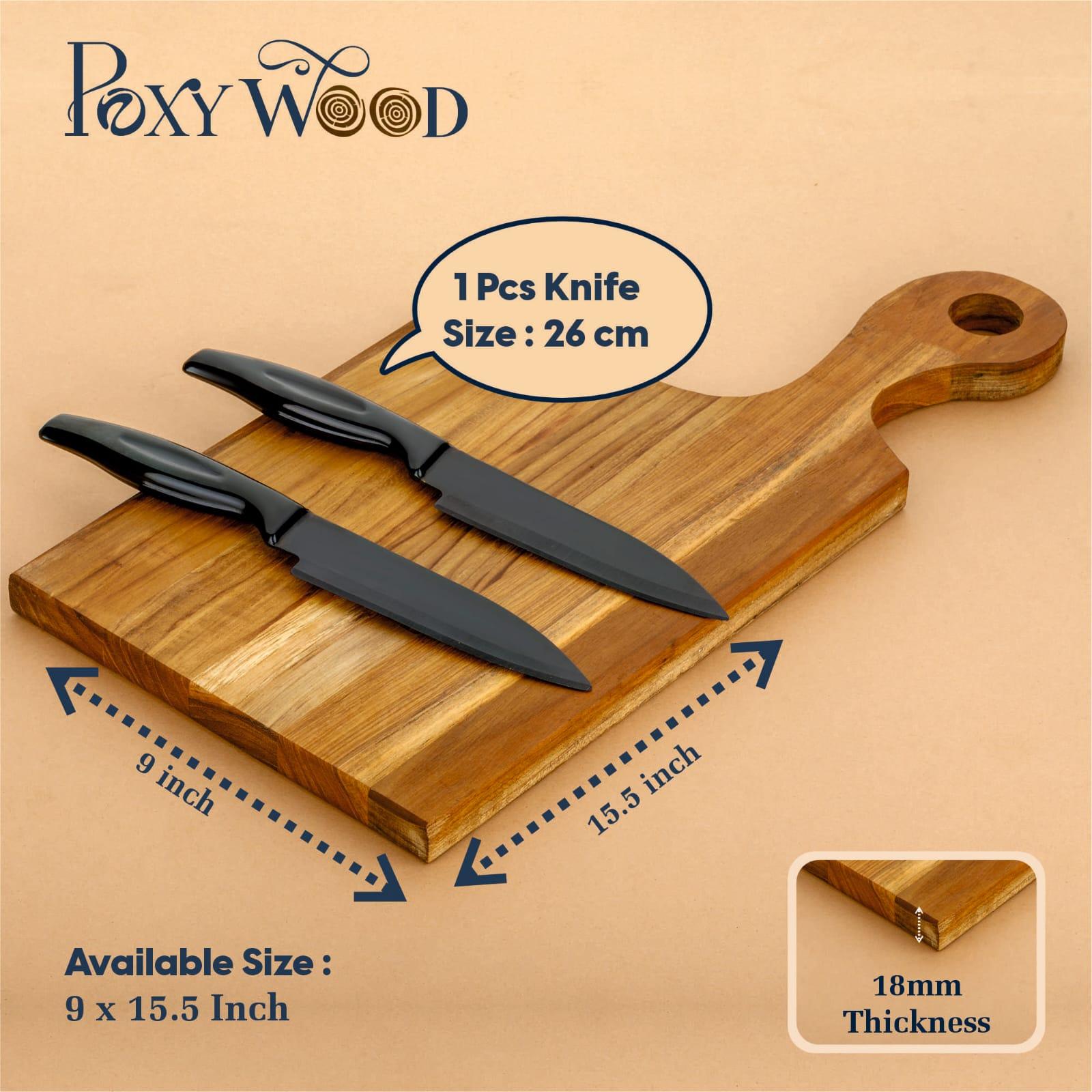 Poxywood Teak Wood Paddle Shaped Chopping Board