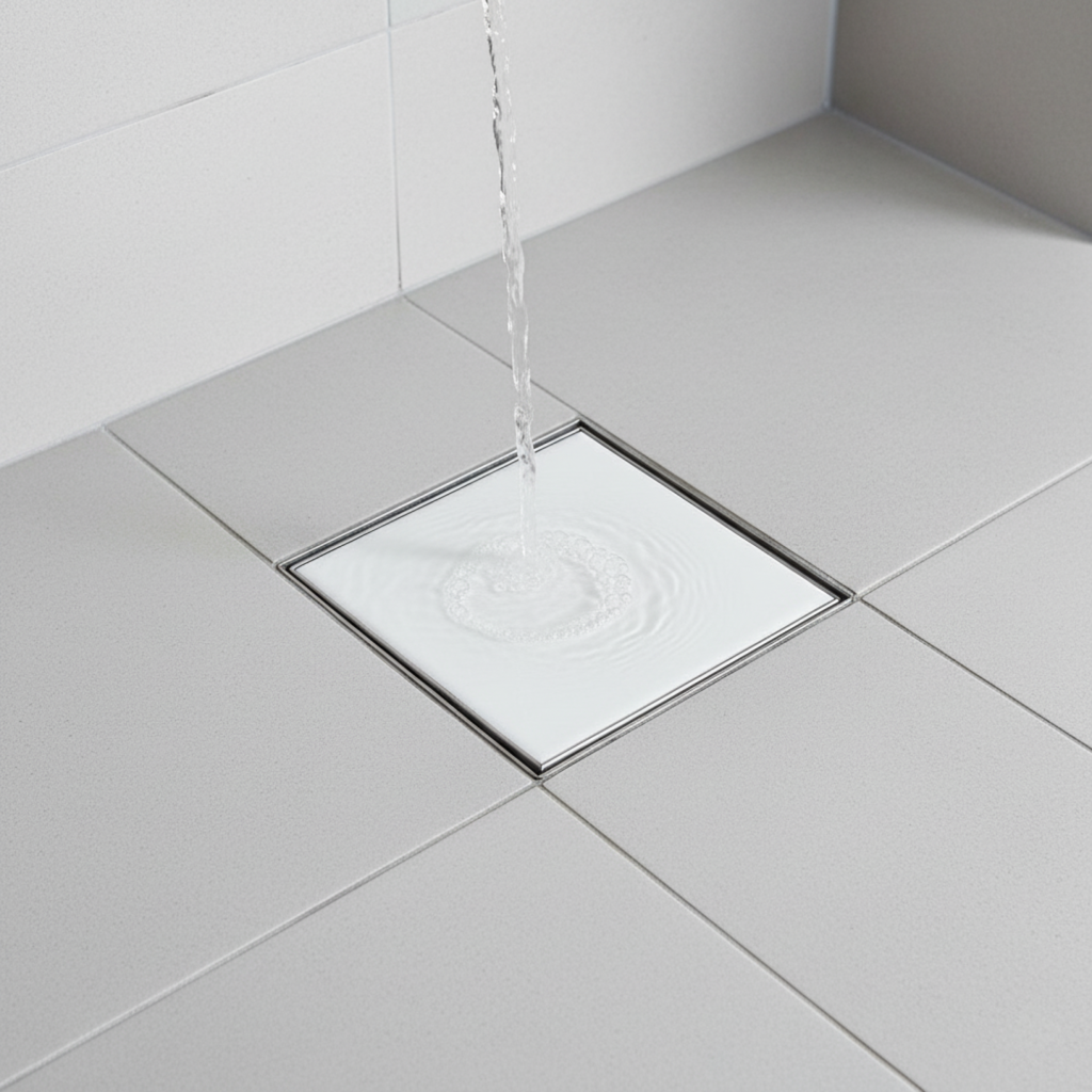 Qeyra Tile Insert Floor Drain | 304 Grade Stainless Steel | Invisible Shower Drain Channel | Waste Water Floor Drain | Drainer Channel | Anti Cockroach Trap | (Satin Finish)