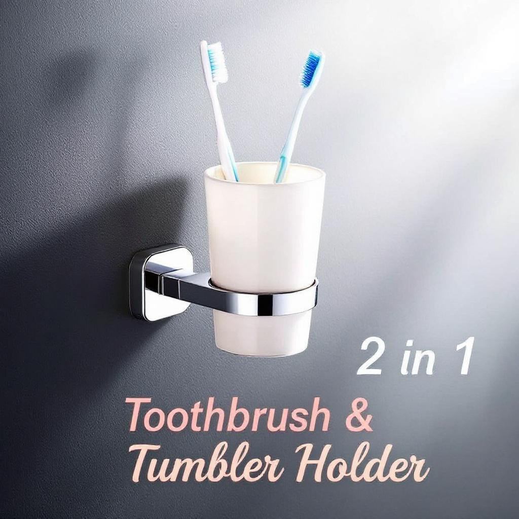2 in 1 Toothbrush & Tumbler Holder