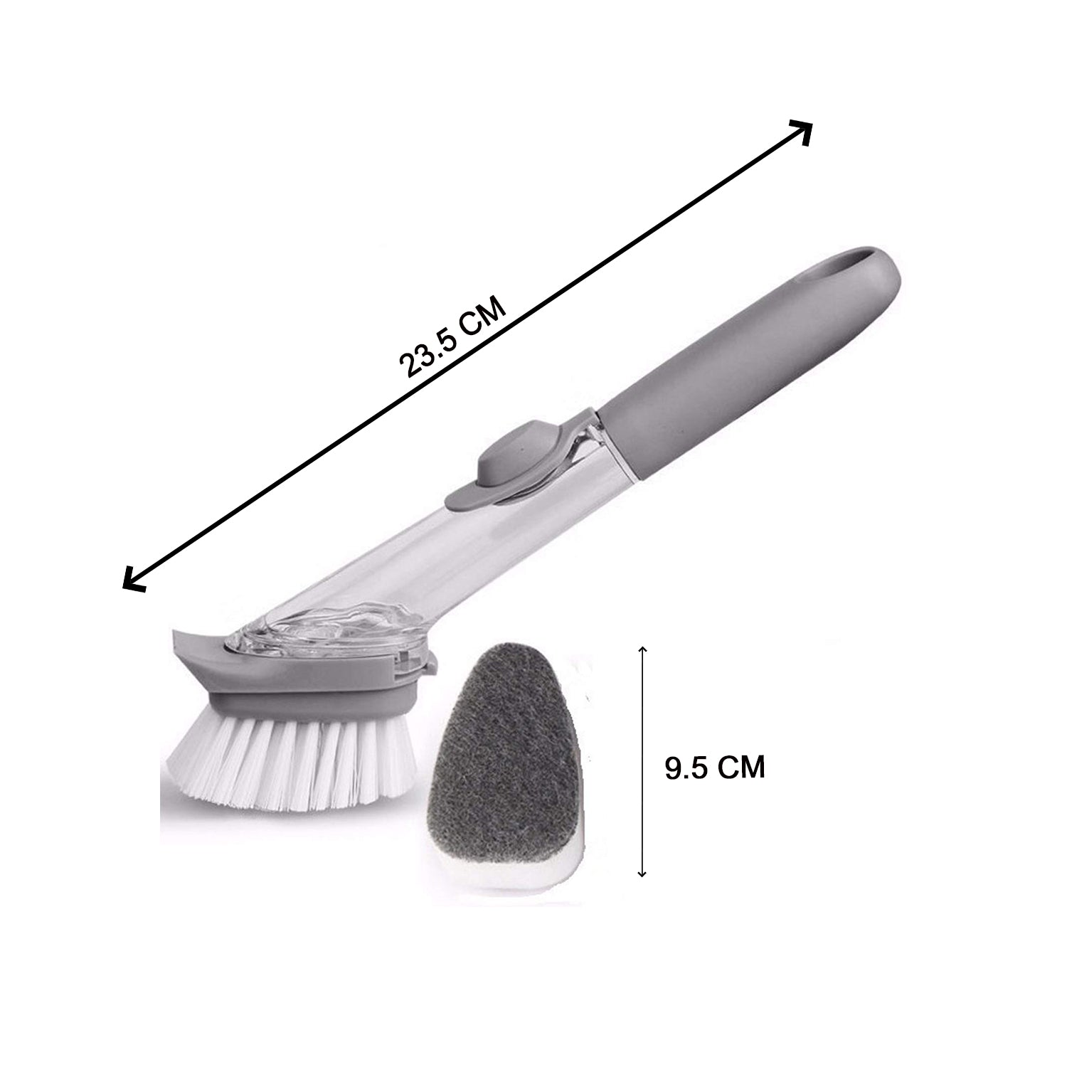 2-in-1 Dishwashing Brush Long Handle Wash Pot Brush Washing Dish