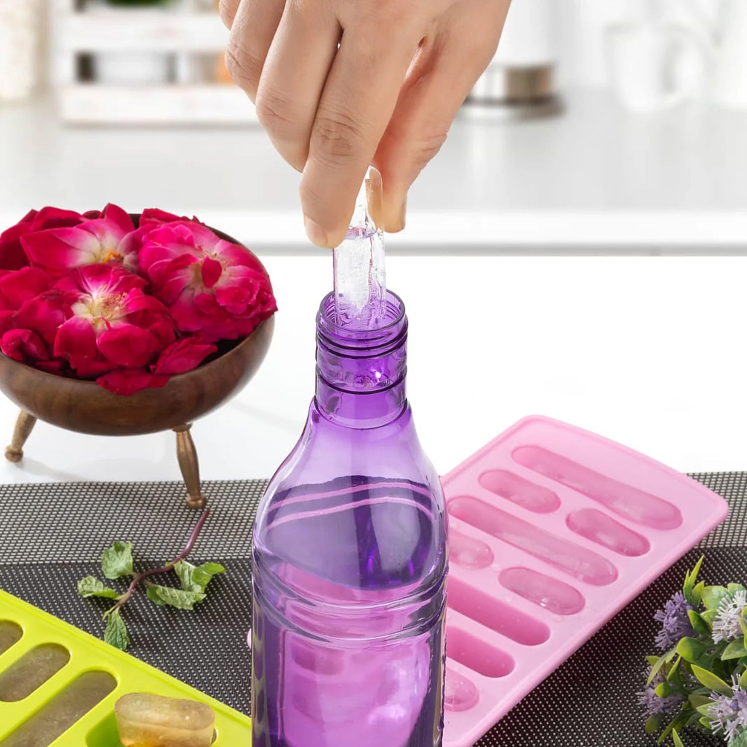1 Pc Fancy Ice Tray Used Widely In All Kinds Of Household Places While Making Ices And All Purposes